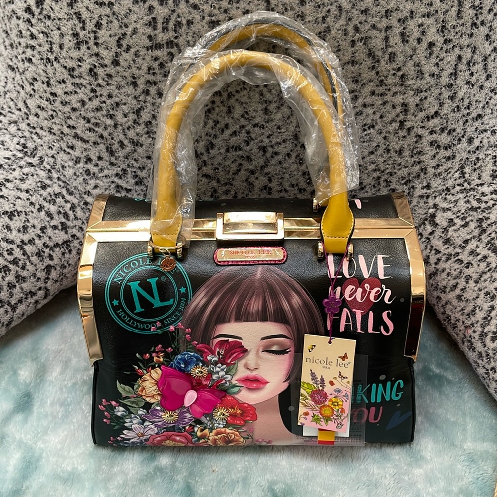 Nicole Lee “Thinking of You” 3D Butterfly and Floral Print Women's Handbag